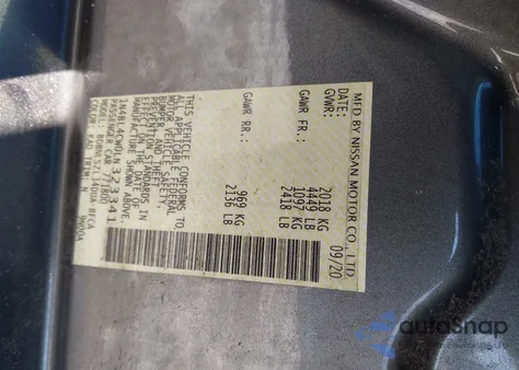 2020 Nissan Altima Sr Intelligent Awd from USA, damaged, VIN 1N4BL4CW0LN323341